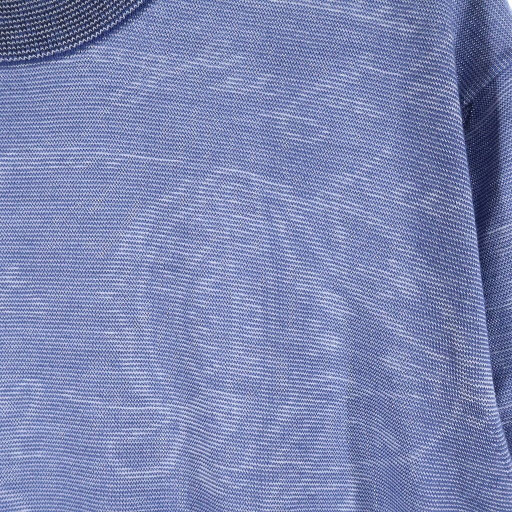 Berluti(ベルルッティ) ライト スクリットパターン クルーネック 半袖ニット Tシャツ ブルー R29KRS61YWDN