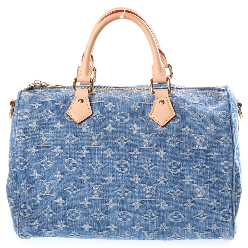 LOUIS VUITTON(ルイヴィトン) モノグラムデニム スピーディ・ソフト 30 ハンドバッグ ボストンバッグ ブルー M14430 NFC レディース