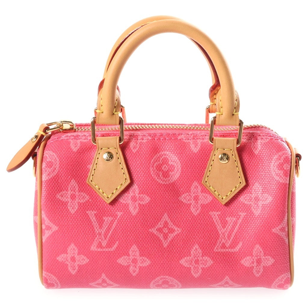 LOUIS VUITTON(ルイヴィトン) モノグラムオリジン ナノ・スピーディ ハンドバッグ ショルダーバッグ 2WAY PVC×レザー ピンク M28322 NFC レディース
