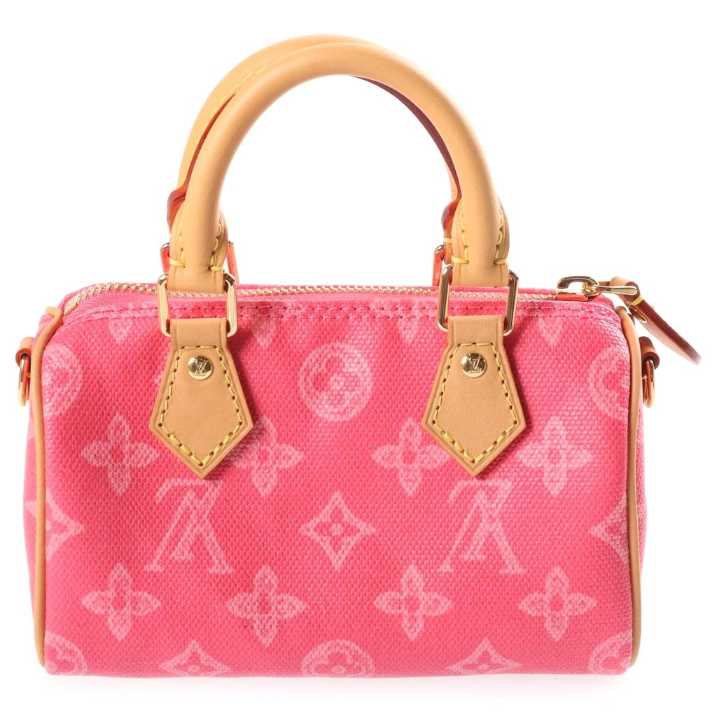 LOUIS VUITTON(ルイヴィトン) モノグラムオリジン ナノ・スピーディ ハンドバッグ ショルダーバッグ 2WAY PVC×レザー ピンク M28322 NFC レディース