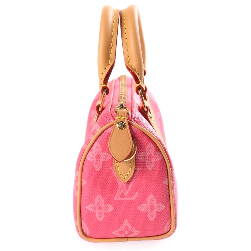 LOUIS VUITTON(ルイヴィトン) モノグラムオリジン ナノ・スピーディ ハンドバッグ ショルダーバッグ 2WAY PVC×レザー ピンク M28322 NFC レディース