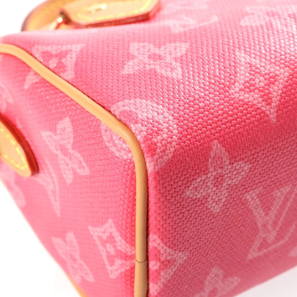 LOUIS VUITTON(ルイヴィトン) モノグラムオリジン ナノ・スピーディ ハンドバッグ ショルダーバッグ 2WAY PVC×レザー ピンク M28322 NFC レディース