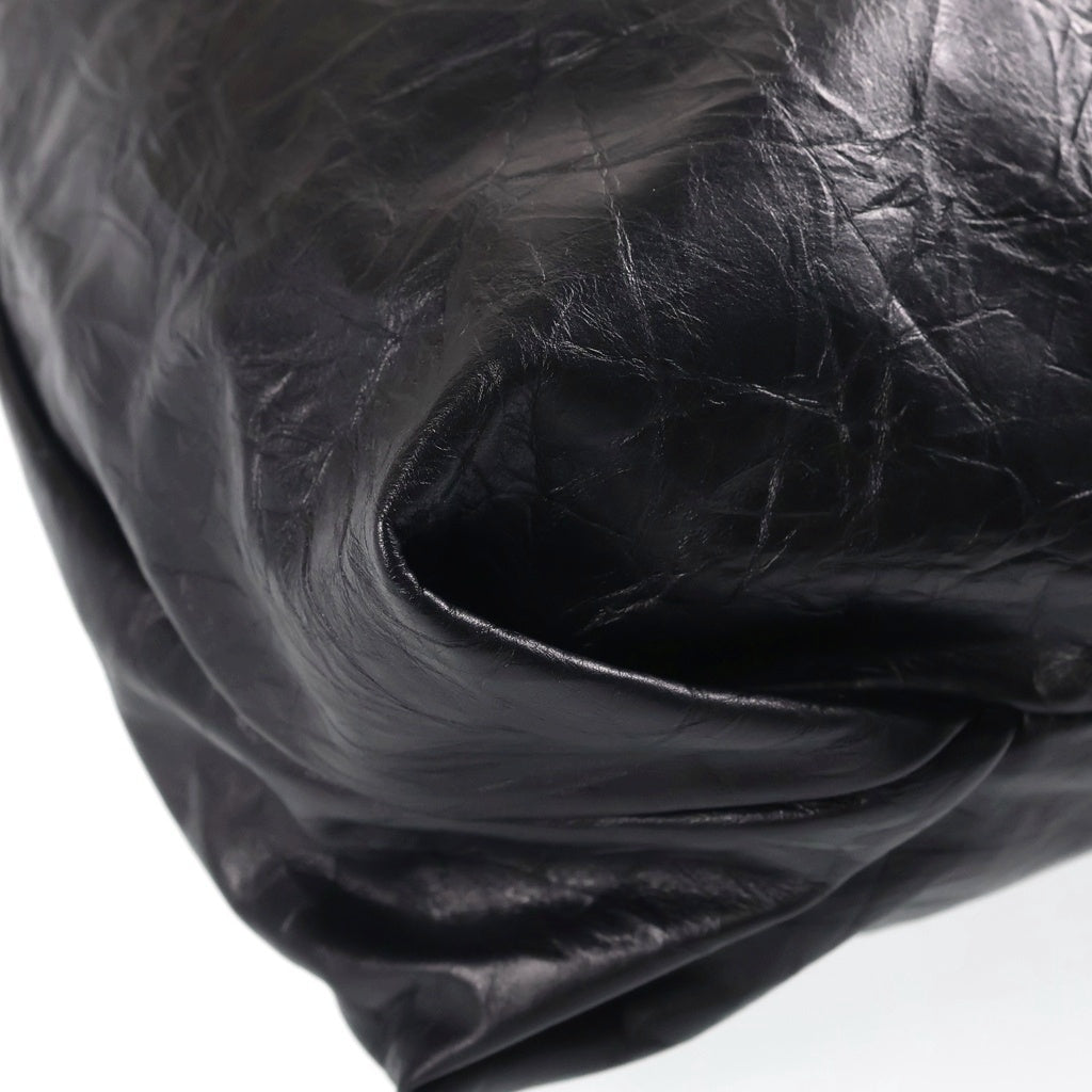 BALENCIAGA(バレンシアガ) クラッシュ チェーン ショルダーバッグ ハンドバッグ レザー ブラック 742942 493075 レディース