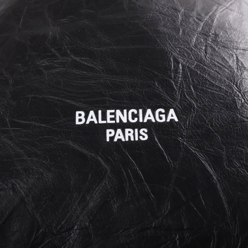 BALENCIAGA(バレンシアガ) クラッシュ チェーン ショルダーバッグ ハンドバッグ レザー ブラック 742942 493075 レディース