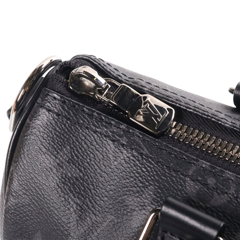 LOUIS VUITTON(ルイヴィトン) モノグラムエクリプス キーポル・バンドリエール25 ハンドバッグ ショルダーバッグ 2WAY ブラック PVC×レザー M46271 NFC レディース