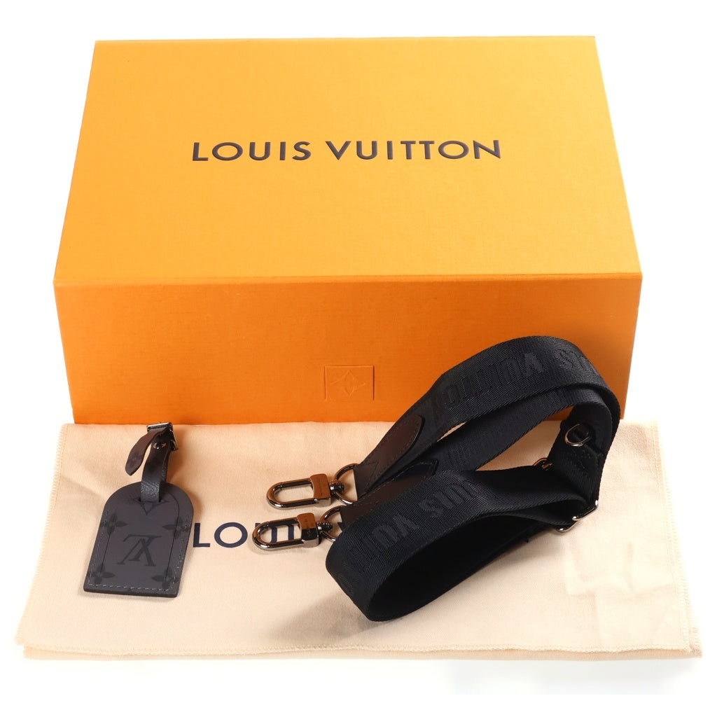 LOUIS VUITTON(ルイヴィトン) モノグラムエクリプス キーポル・バンドリエール25 ハンドバッグ ショルダーバッグ 2WAY ブラック PVC×レザー M46271 NFC レディース