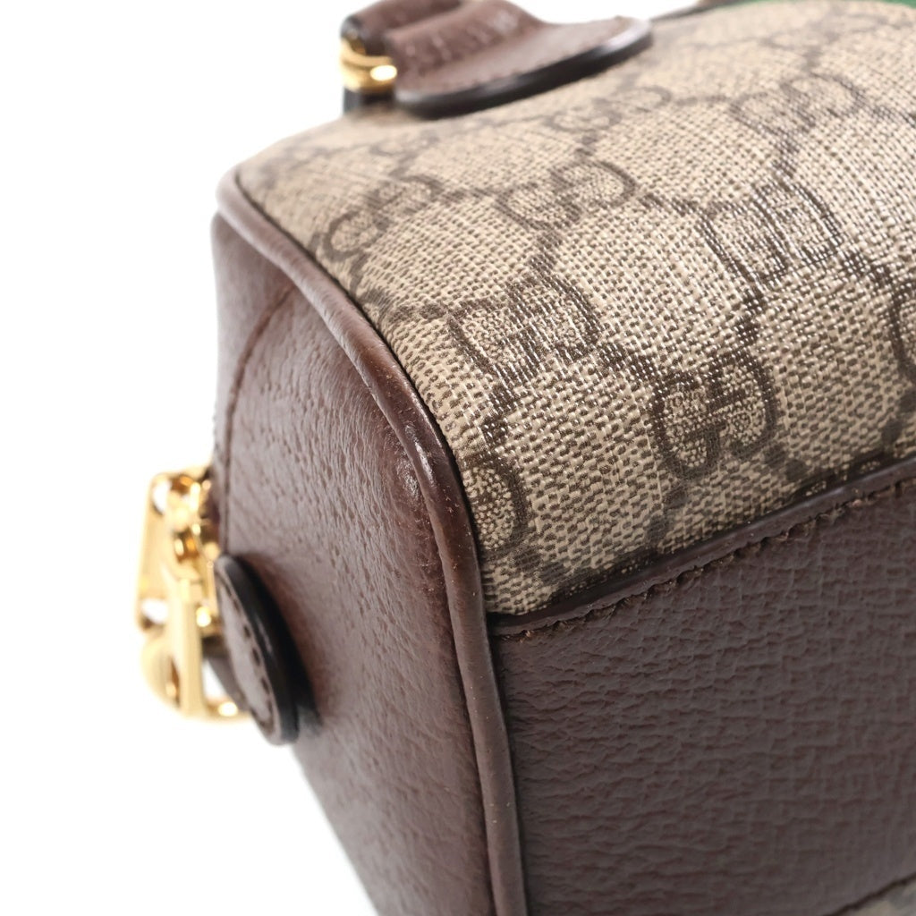 GUCCI(グッチ) GGスプリーム オフィディア ミニ ハンドバッグ ショルダーバッグ 2WAY PVC×レザー ベージュ×ブラウン 734606 493075 スト、袋 レディース