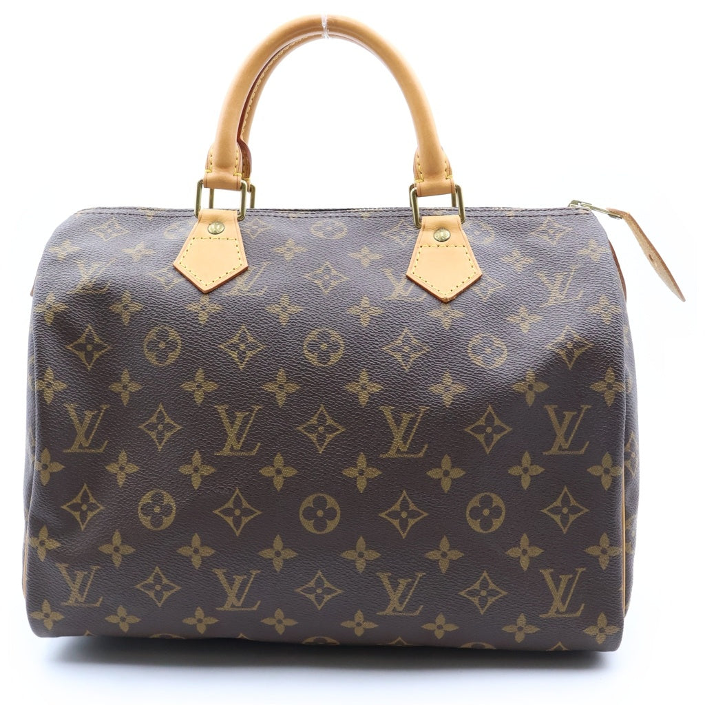 LOUIS VUITTON(ルイヴィトン) モノグラム スピーディ30 ハンドバッグ ブラウン PVC×レザー M41526 レディース