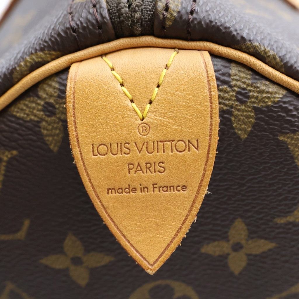 LOUIS VUITTON(ルイヴィトン) モノグラム スピーディ30 ハンドバッグ ブラウン PVC×レザー M41526 レディース
