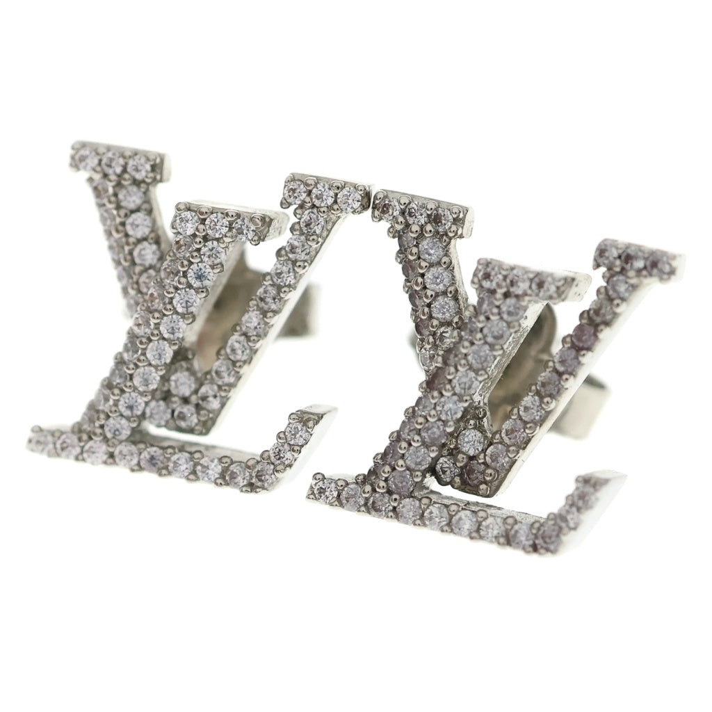 LOUIS VUITTON(ルイヴィトン) LV アイコニック ストラス ピアス メタル シルバー ラインストーン M00608 VA1251 レディース