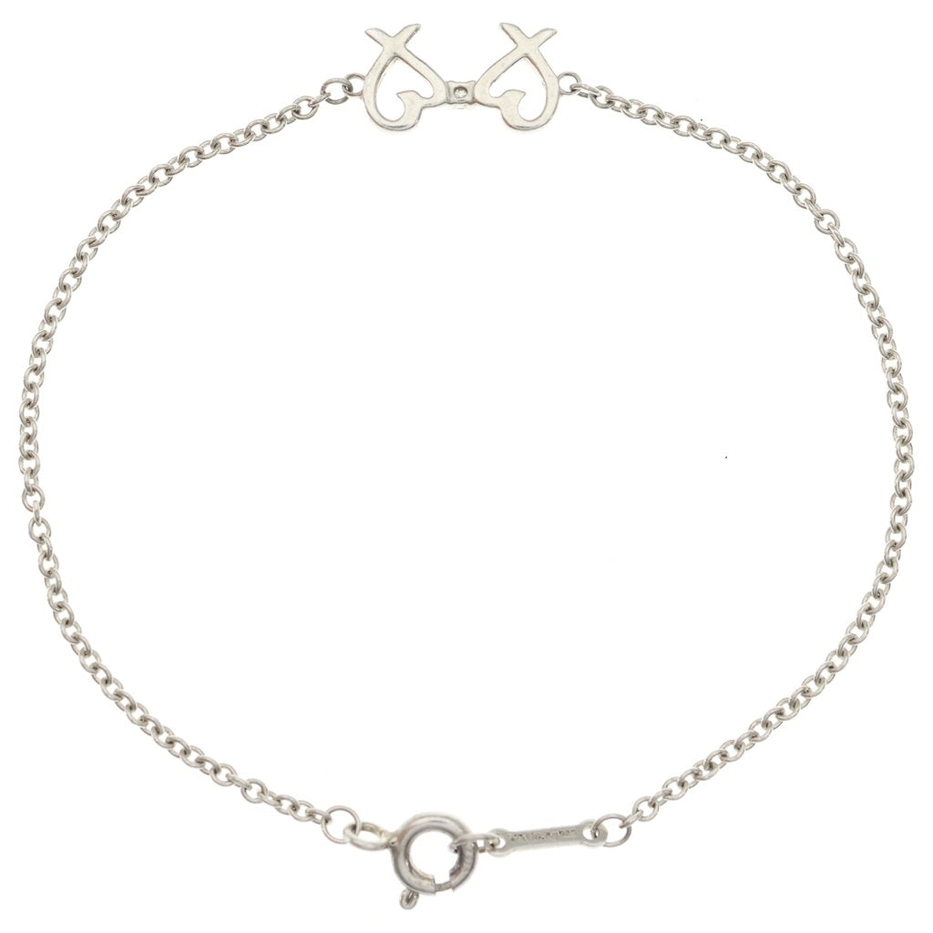 TIFFANY & Co.(ティファニー) パロマ ピカソ ダブルラビングハート ブレスレット ダイヤモンド シルバー SV925 レディース