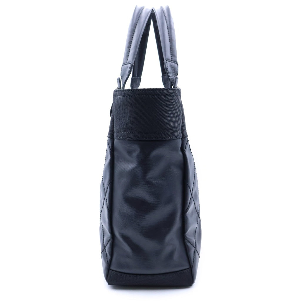 CHANEL(シャネル) パリビアリッツ トートMM ハンドバッグ ショルダーバッグ ブラック PVC×キャンバス シルバー金具 シール付き 16番台 A34209