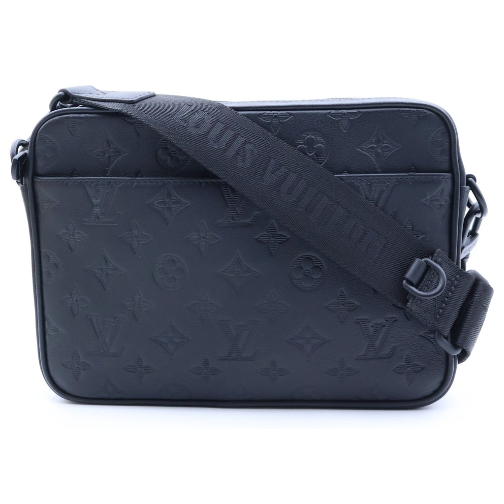 LOUIS VUITTON(ルイヴィトン) モノグラムシャドウ トリオ・メッセンジャー ショルダーバッグ ブラック レザー M26713 RFID レディース