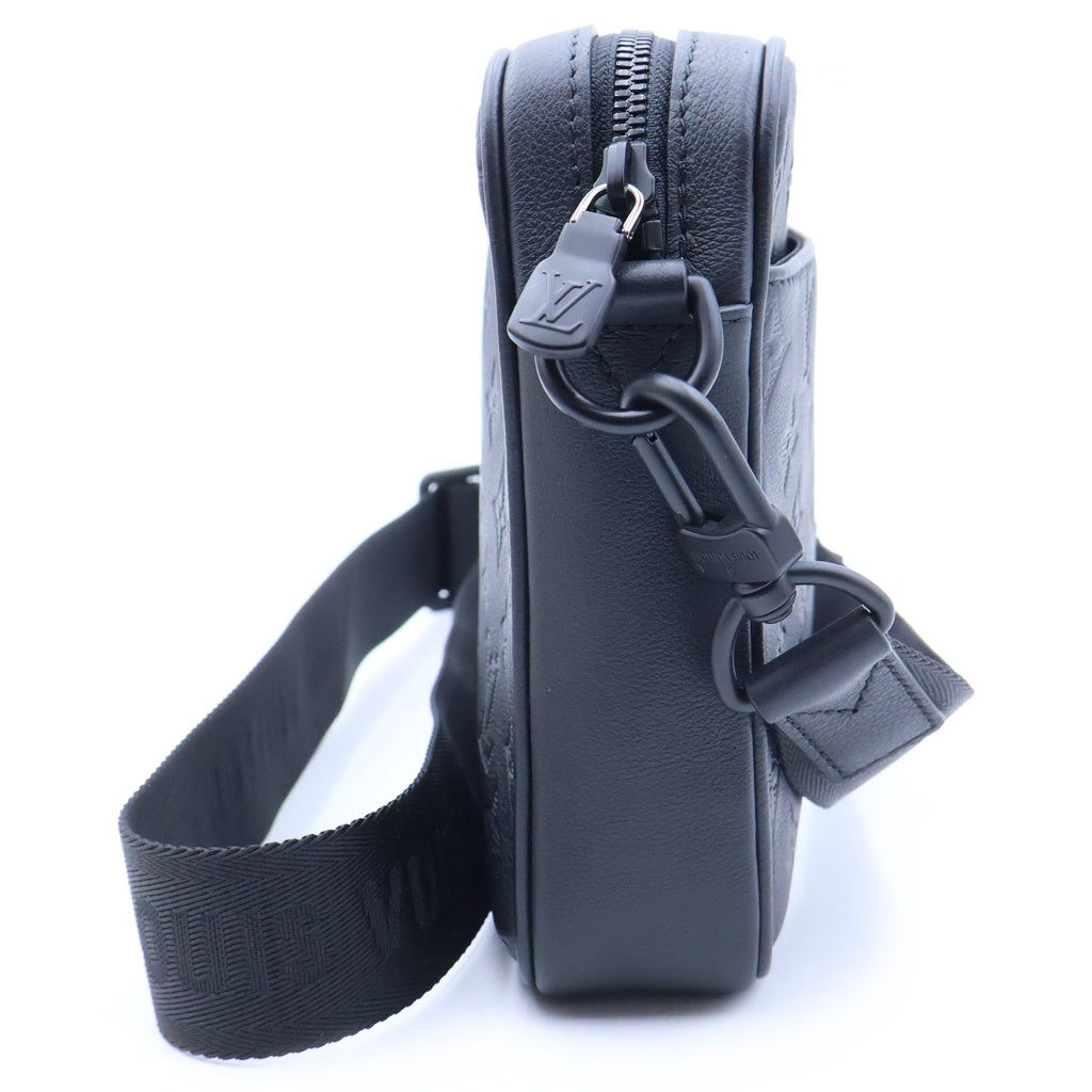 LOUIS VUITTON(ルイヴィトン) モノグラムシャドウ トリオ・メッセンジャー ショルダーバッグ ブラック レザー M26713 RFID レディース