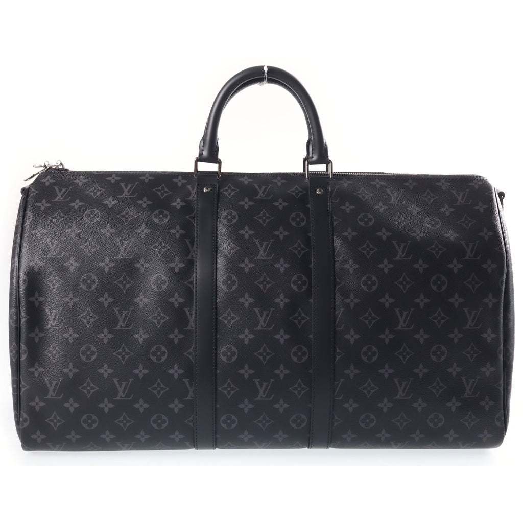 LOUIS VUITTON(ルイヴィトン) モノグラムエクリプス キーポル・バンドリエール55 ボストンバッグ ショルダーバッグ 2WAY ブラック PVC×レザー M40605