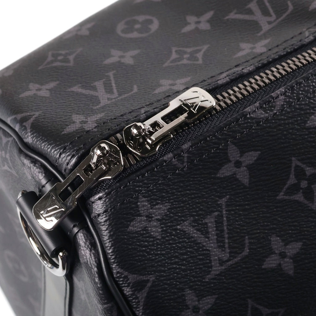 LOUIS VUITTON(ルイヴィトン) モノグラムエクリプス キーポル・バンドリエール55 ボストンバッグ ショルダーバッグ 2WAY ブラック PVC×レザー M40605