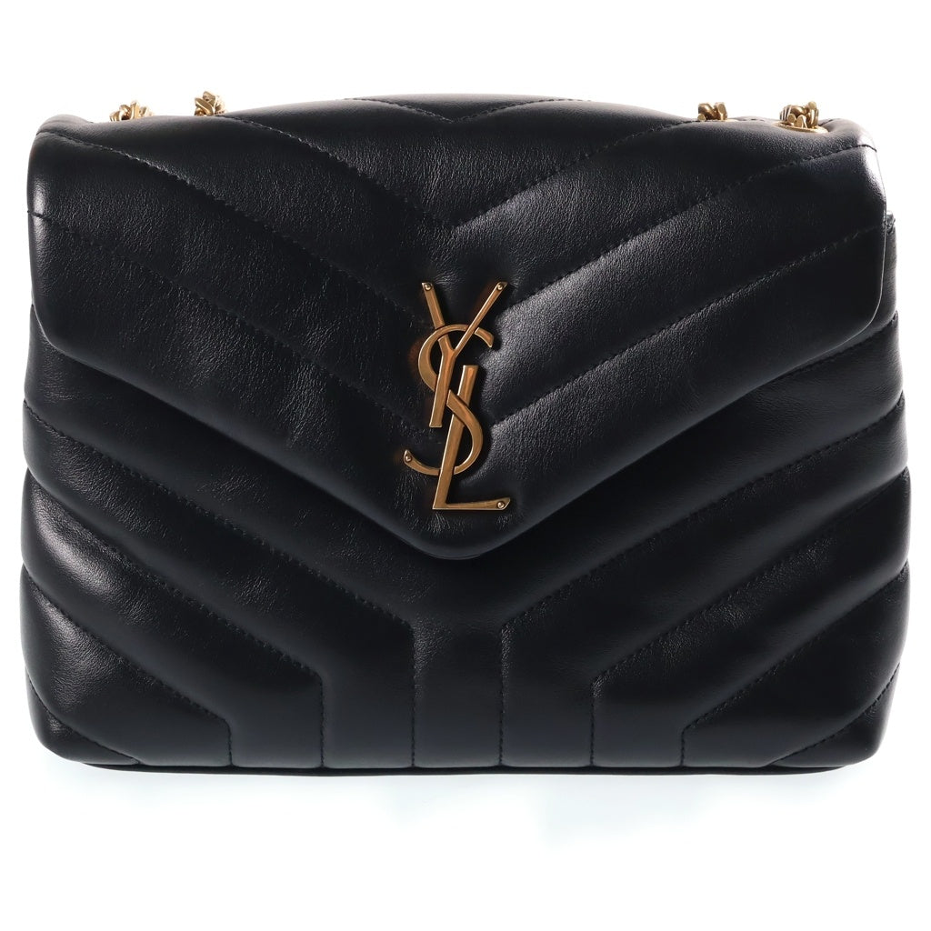 SAINT LAURENT PARIS(サンローランパリ) ルル チェーンショルダーバッグ ブラック レザー ゴールド金具 494699 レディース