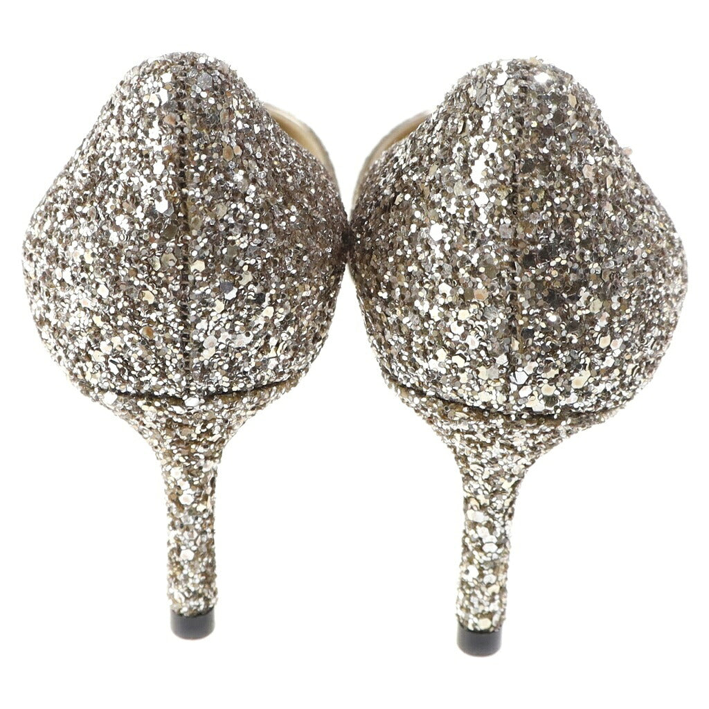 JIMMY CHOO(ジミーチュウ) ROMY グリッター ヒール パンプス ゴールド