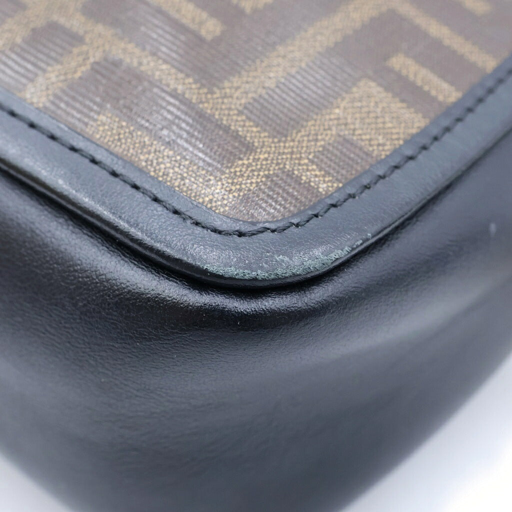 FENDI(フェンディ) ズッカ キャム ショルダーバッグ ブラウン キャンバス/レザー