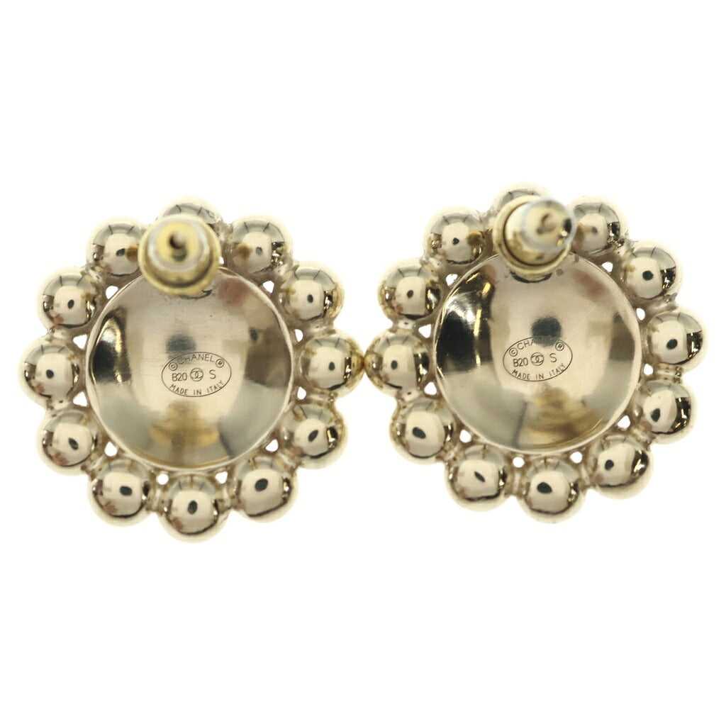 CHANEL(シャネル) ココマーク 花モチーフ フェイクパール ピアス メタル ゴールド コメ有 B20S