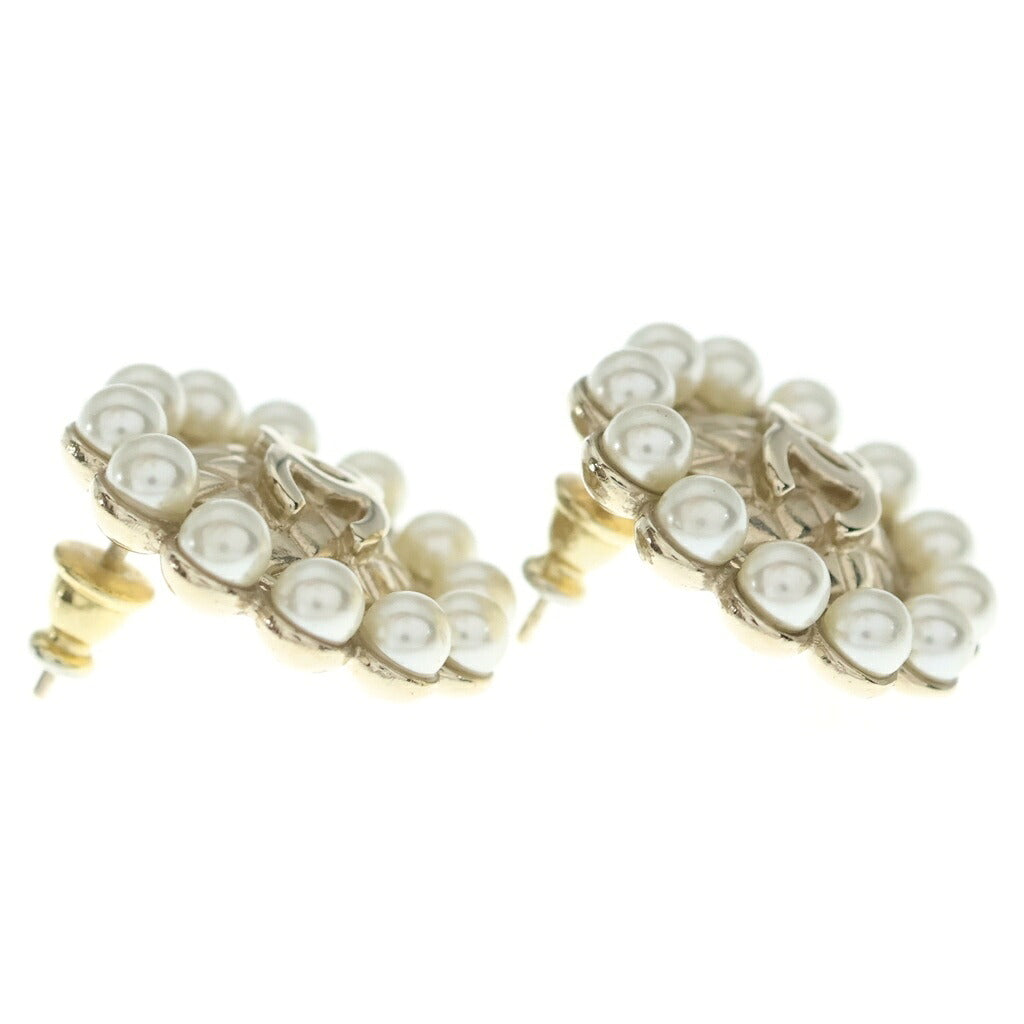 CHANEL(シャネル) ココマーク 花モチーフ フェイクパール ピアス メタル ゴールド コメ有 B20S
