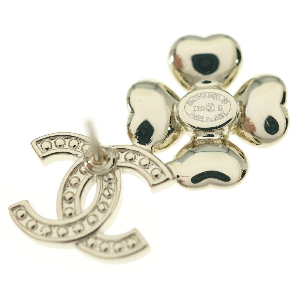 CHANEL(シャネル) ココマーク クローバー ラインストーン ピアス メタル ゴールド フェイクパール ABG273 B21851
