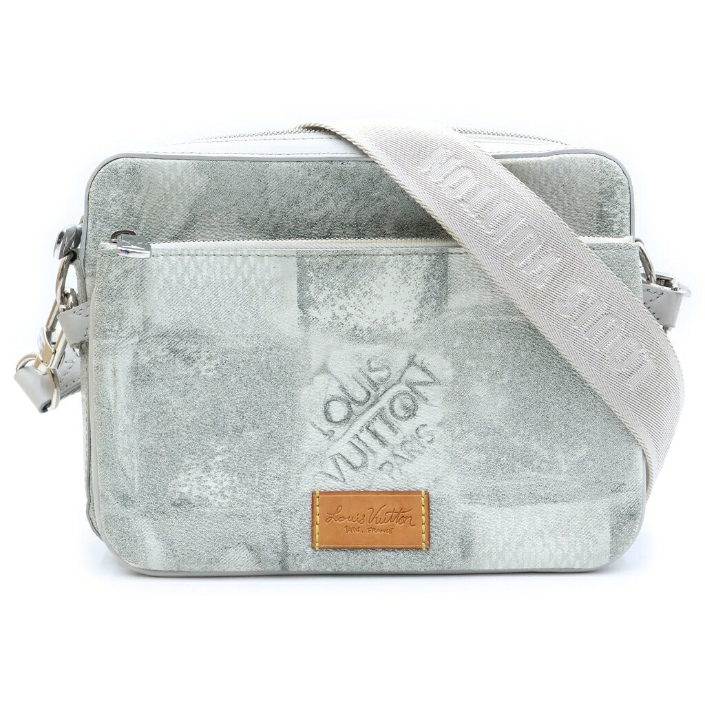 LOUIS VUITTON(ルイヴィトン) ダミエ ソルト トリオメッセンジャー ショルダーバッグ グレー PVC×レザー N50068
