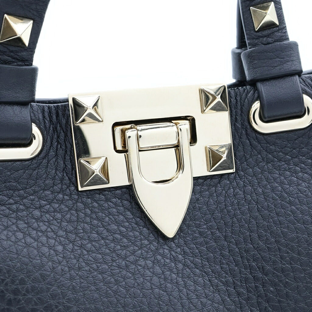 VALENTINO(ヴァレンティノ) ロックスタッズ ミニ 2WAYハンドバッグ ショルダーバッグ ブラック レザー ZW2P0W31VSH