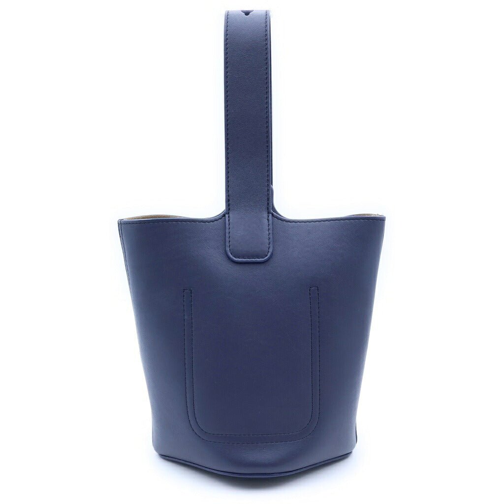 LOEWE(ロエベ) ぺブルバケット ミニ ショルダーバッグ ハンドバッグ ネイビー レザー AANBBBMX01 4467