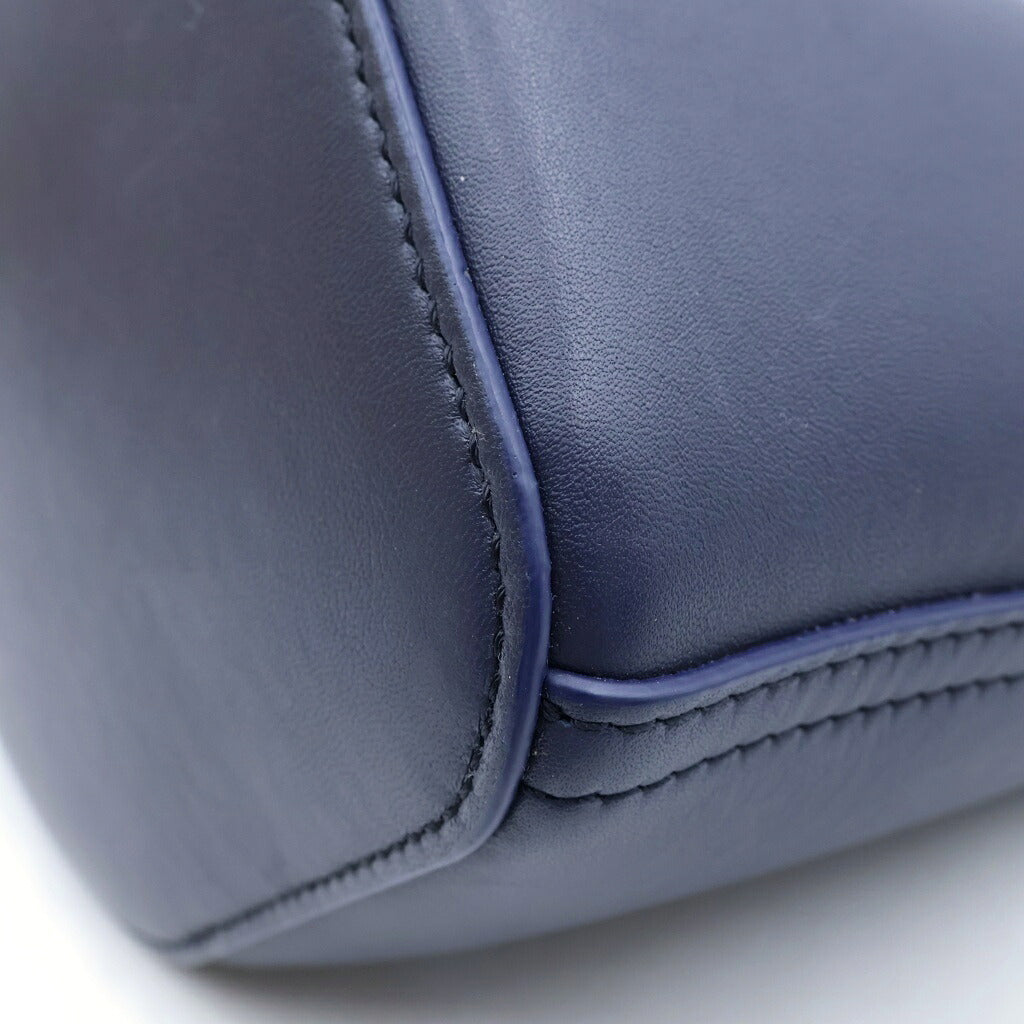 LOEWE(ロエベ) ぺブルバケット ミニ ショルダーバッグ ハンドバッグ ネイビー レザー AANBBBMX01 4467