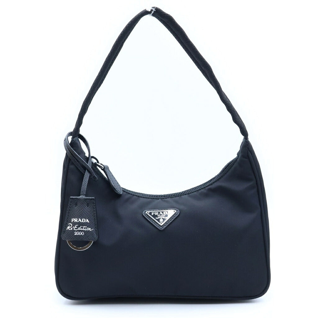 PRADA(プラダ) Re-Edition 2000 ミニハンドバッグ ナイロン×レザー ブラック 1NE515