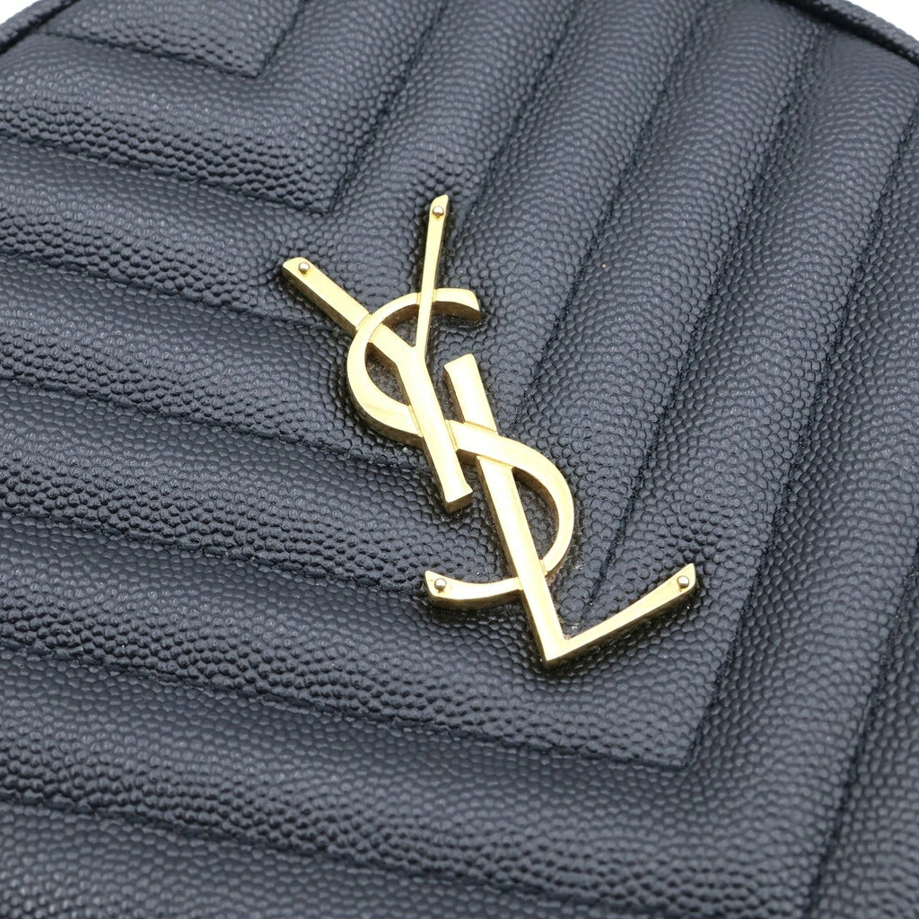 SAINT LAURENT PARIS(サンローランパリ) ヴィニル チェーンショルダーバッグ キャビアスキン ブラック 610436