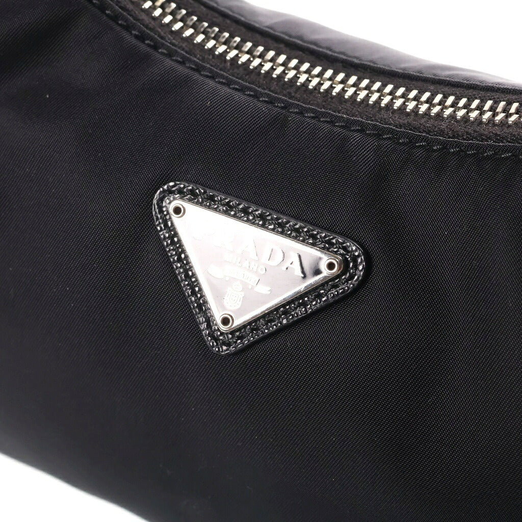 PRADA(プラダ) Re-Edition 2005 リナイロン ショルダーバッグ ブラック ナイロン×レザー 1BH204