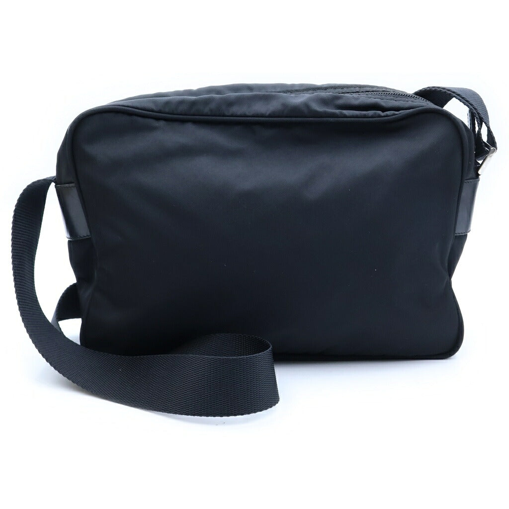 PRADA(プラダ) トライアングルロゴ ショルダーバッグ ブラック ナイロン×レザー BT0166