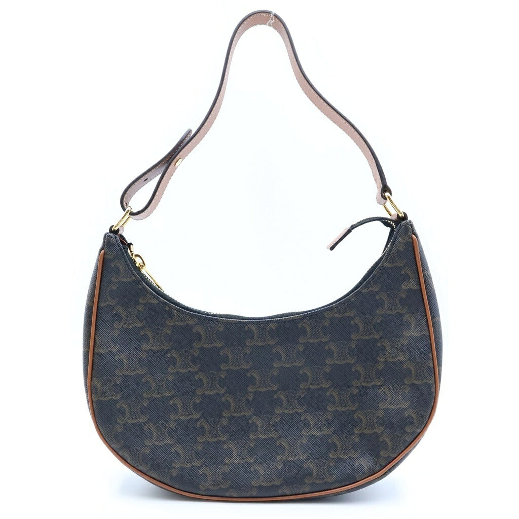 CELINE(セリーヌ) アヴァ ミディアム ワンショルダーバッグ ハンドバッグ トリオンフ ブラウン PVC×レザー 193952BZJ 04LU