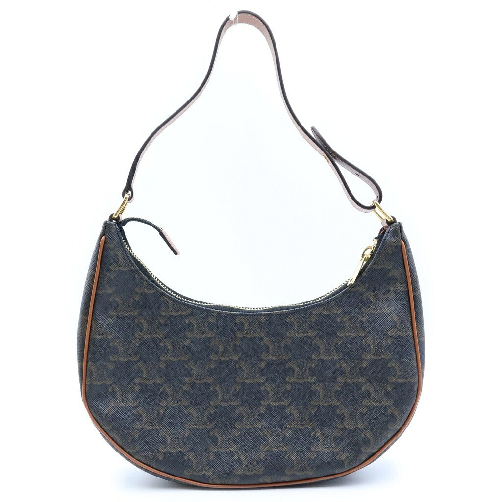 CELINE(セリーヌ) アヴァ ミディアム ワンショルダーバッグ ハンドバッグ トリオンフ ブラウン PVC×レザー 193952BZJ 04LU