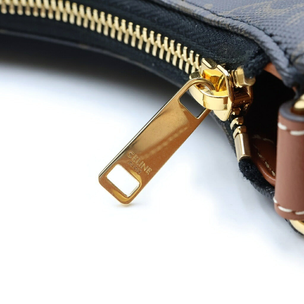 CELINE(セリーヌ) アヴァ ミディアム ワンショルダーバッグ ハンドバッグ トリオンフ ブラウン PVC×レザー 193952BZJ 04LU