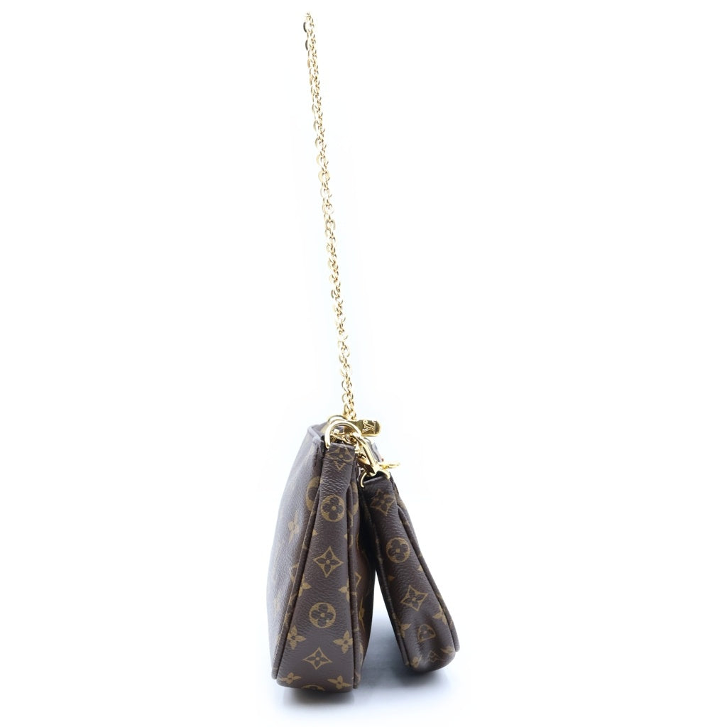 LOUIS VUITTON(ルイヴィトン) モノグラム ミュルティ ポシェット アクセソワール ショルダーバッグ ブラウン PVC×レザー M44813