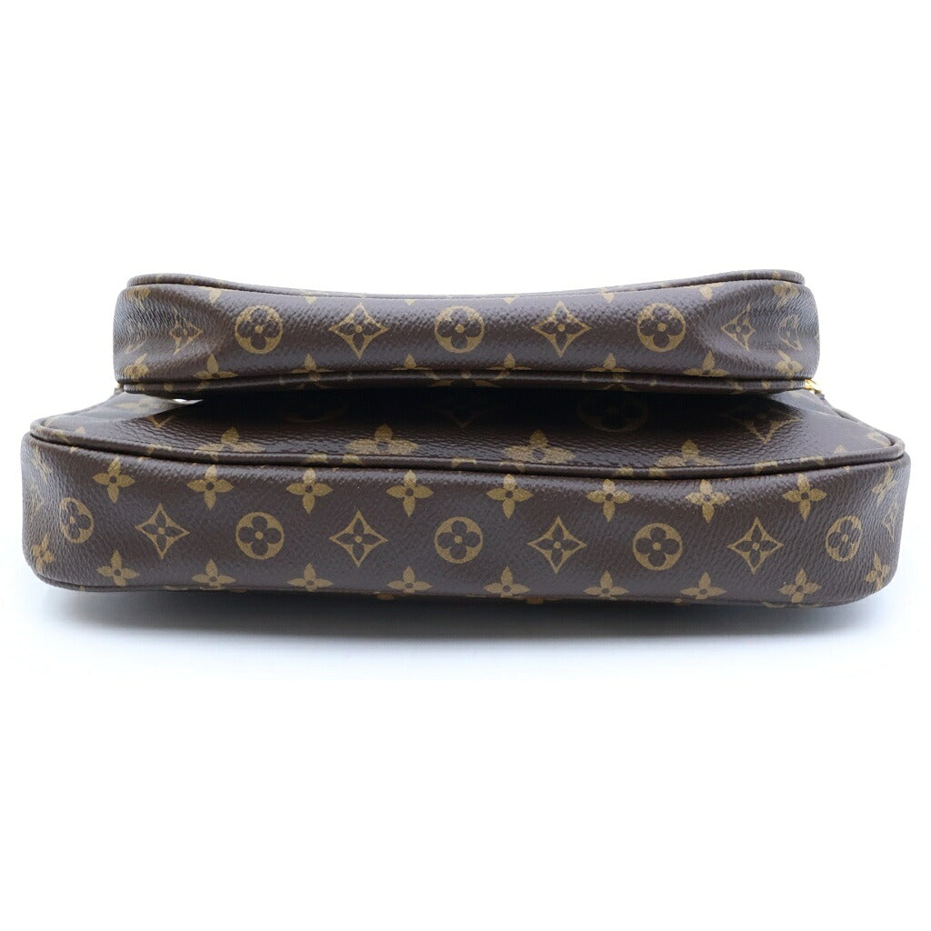 LOUIS VUITTON(ルイヴィトン) モノグラム ミュルティ ポシェット アクセソワール ショルダーバッグ ブラウン PVC×レザー M44813