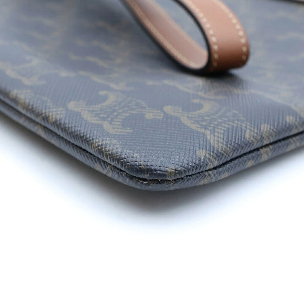 CELINE(セリーヌ) トリオンフ クラッチバッグ ブラウン PVCレザー