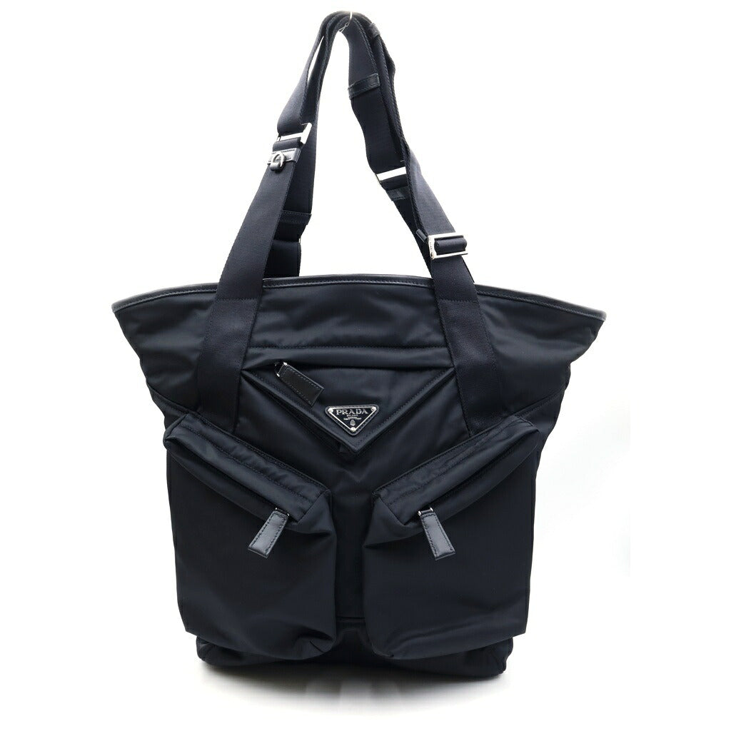 PRADA(プラダ) Re-Nylon ハンドバッグ トライアングルロゴ ブラック ナイロン 2VG120