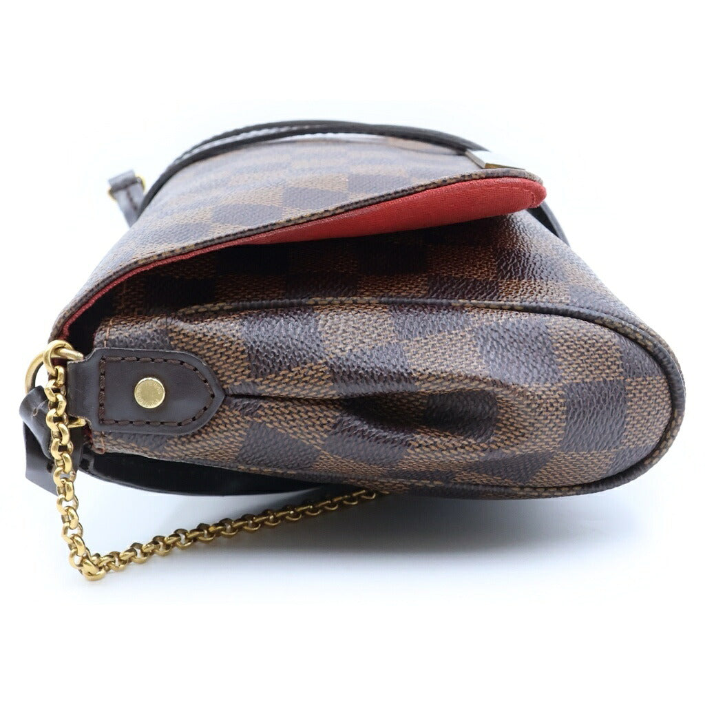 LOUIS VUITTON(ルイヴィトン) ダミエ エベヌ フェイボリットMM ショルダーバッグ ハンドバッグ 2WAY ブラウン PVC×レザー N41129
