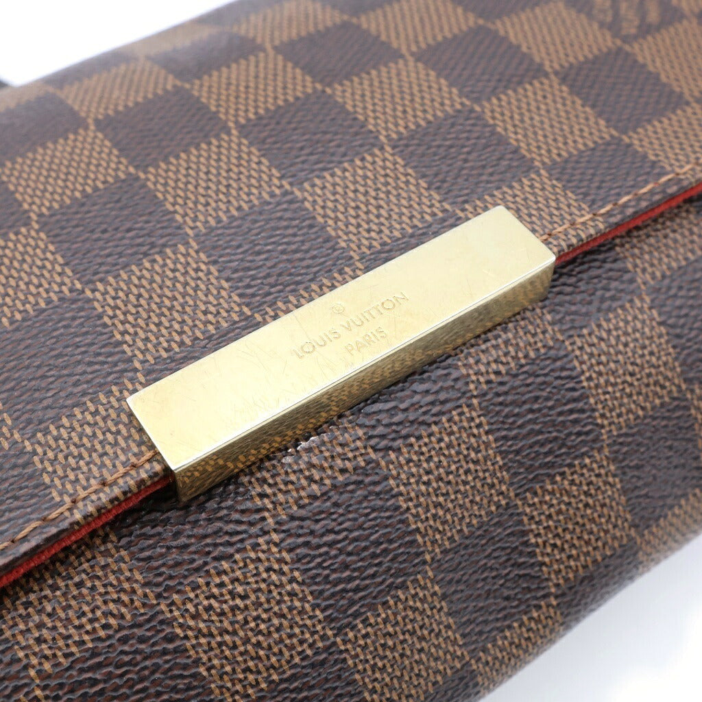 LOUIS VUITTON(ルイヴィトン) ダミエ エベヌ フェイボリットMM ショルダーバッグ ハンドバッグ 2WAY ブラウン PVC×レザー N41129