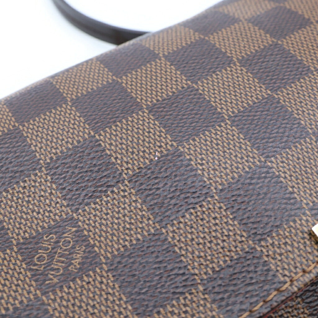 LOUIS VUITTON(ルイヴィトン) ダミエ エベヌ フェイボリットMM ショルダーバッグ ハンドバッグ 2WAY ブラウン PVC×レザー N41129