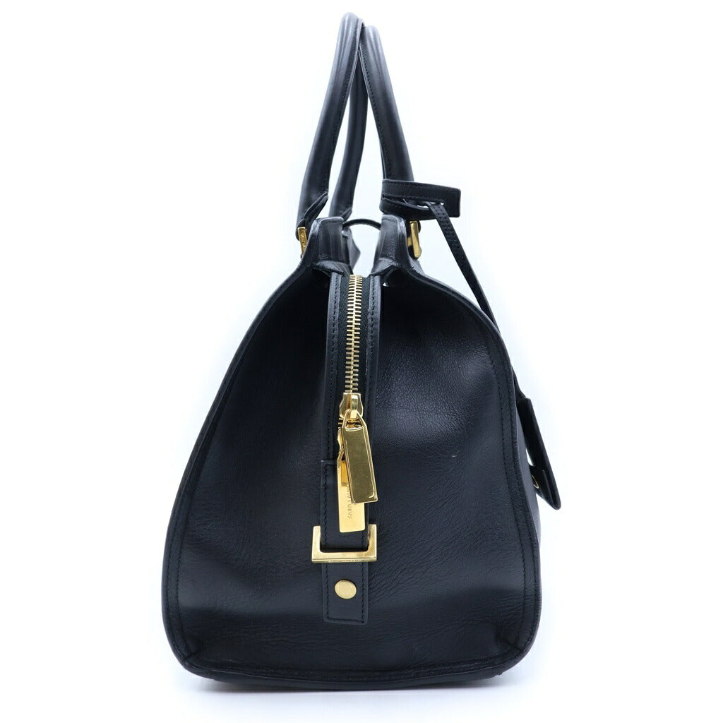 SAINT LAURENT PARIS(サンローランパリ) クラシック カバス Yロゴ ハンドバッグ ブラック レザー ゴールド金具 311208