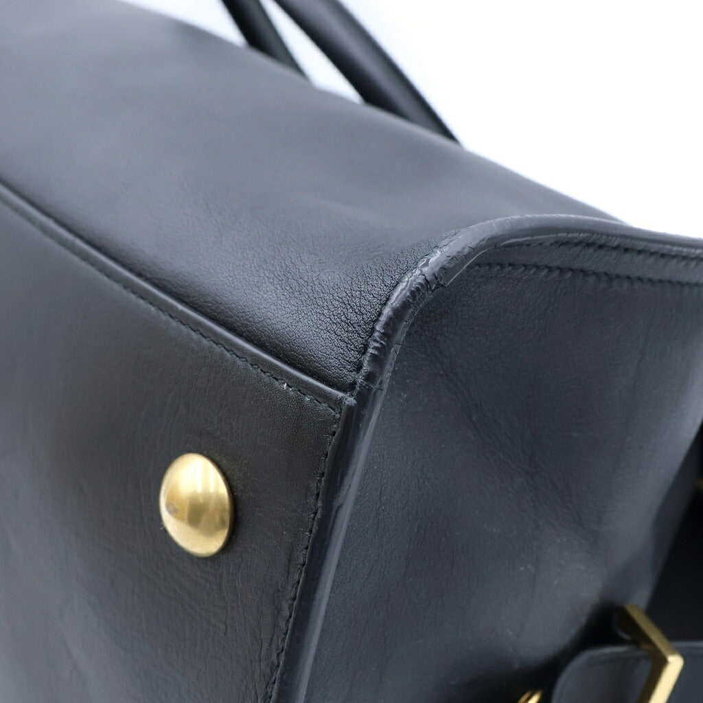 SAINT LAURENT PARIS(サンローランパリ) クラシック カバス Yロゴ ハンドバッグ ブラック レザー ゴールド金具 311208