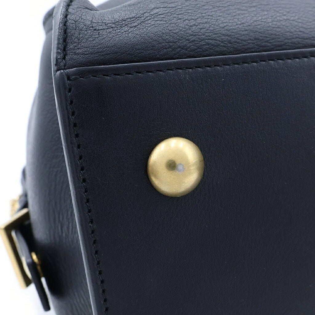 SAINT LAURENT PARIS(サンローランパリ) クラシック カバス Yロゴ ハンドバッグ ブラック レザー ゴールド金具 311208