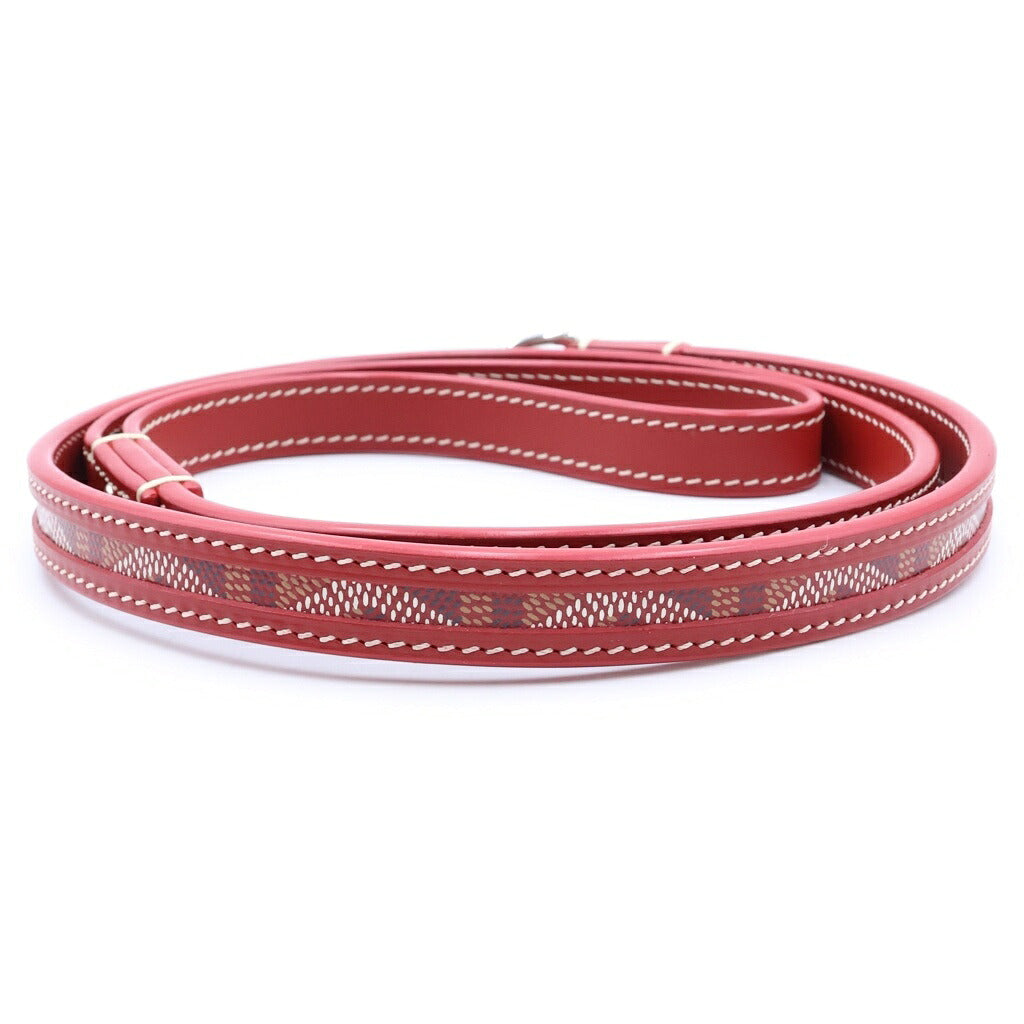 GOYARD(ゴヤール) エドモン リーシュ ペットリード レッド PVC×レザー