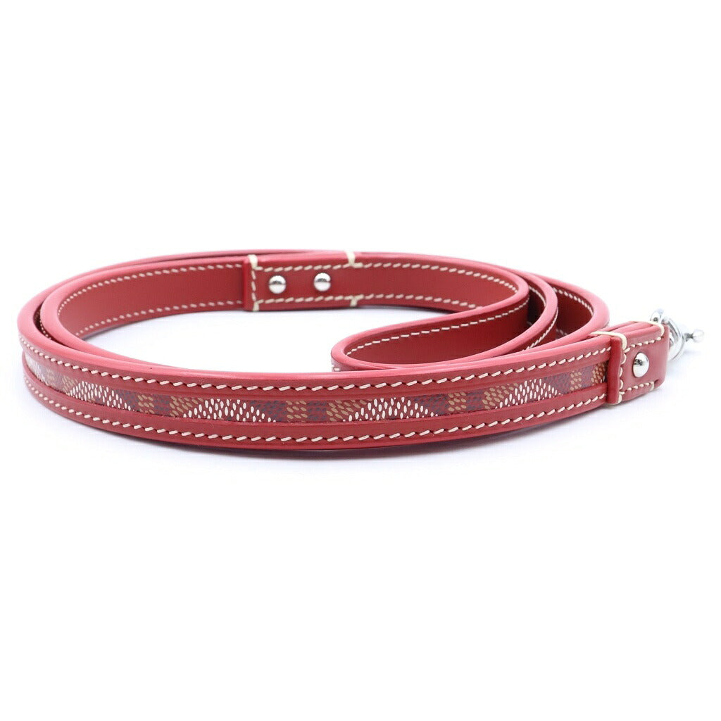 GOYARD(ゴヤール) エドモン リーシュ ペットリード レッド PVC×レザー