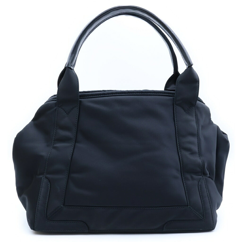 BALENCIAGA(バレンシアガ) ネイビーカバスS ハンドバッグ トートバッグ ナイロン ブラック×オレンジ 339933